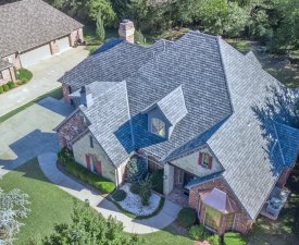 GAF Camelot II shingles in Antique Slate done by Oklahoma City, OKC roofing company, Yates Roofing and Construction in OKC